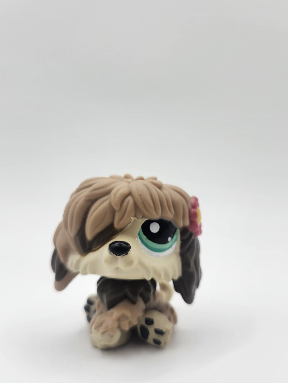 SHEEPDOG DOG #1816 Littlest Pet Shop Hasbro LPS Pink Flower Paw Up Authentic